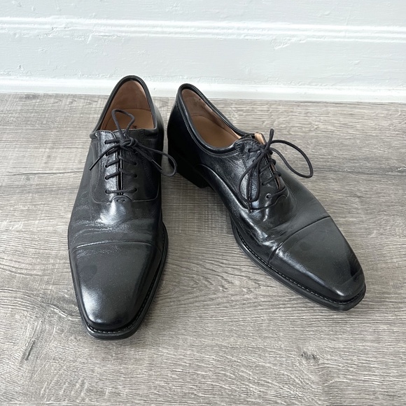 Federico Black Leather Oxford Shoe 